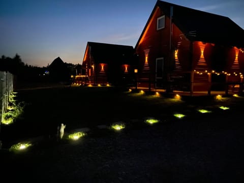 Property building, Night, Garden, Garden view