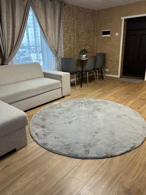 Bed, Living room, Seating area