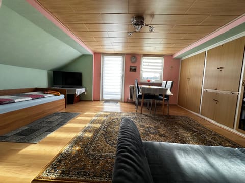 Communal lounge/ TV room, Bed, TV and multimedia, Living room, Photo of the whole room, Seating area, Evening entertainment, Bedroom, wardrobe