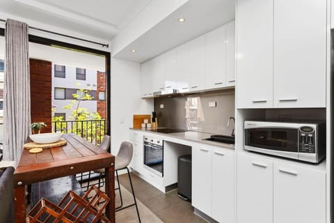 Kitchen or kitchenette, oven, stove, toaster
