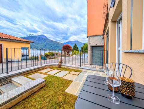 Property building, Patio, Spring, Day, Natural landscape, View (from property/room), Dining area, Mountain view