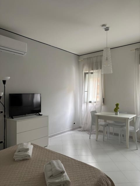 Bed, TV and multimedia, Living room, Photo of the whole room, Seating area, Dining area, Bedroom, air conditioner