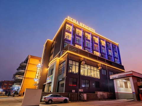 Property building, Night, Location, Parking