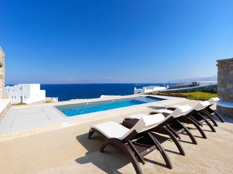 View (from property/room), Pool view, Sea view, Swimming pool, Swimming pool, sunbed