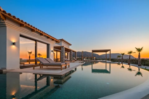Natural landscape, Pool view, Swimming pool, Sunset