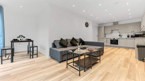 Kitchen or kitchenette, Living room, Seating area, Dining area, dishwasher, oven, stove