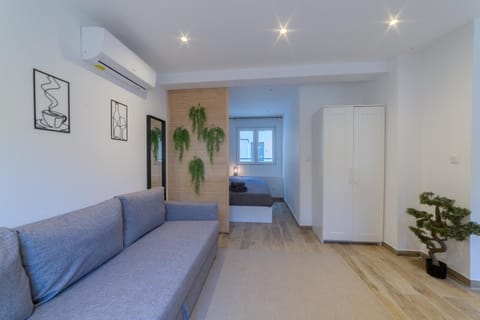 Bed, Living room, Photo of the whole room, Seating area, Bedroom, wardrobe, air conditioner