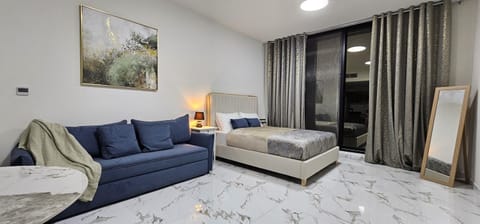Bed, Living room, Photo of the whole room, Seating area, Bedroom