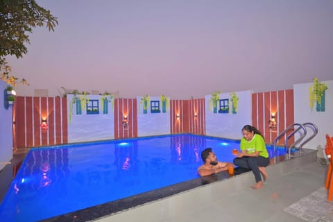 People, Pool view, Swimming pool, children, group of guests, Family, sunbed
