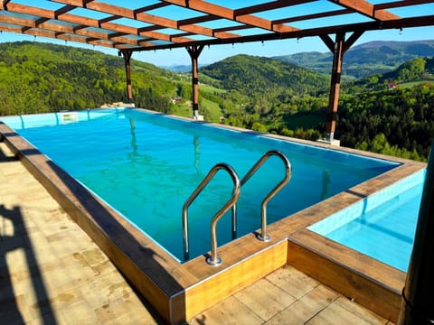 Natural landscape, Mountain view, Pool view, Swimming pool