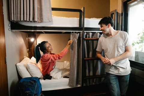 Bed, People, Photo of the whole room, bunk bed