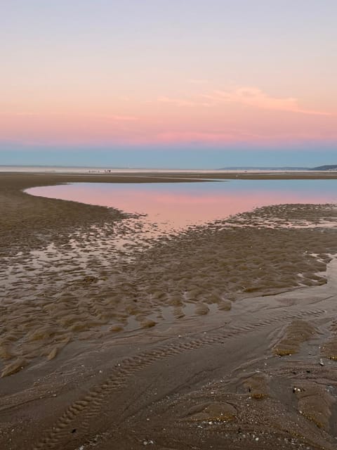 Beach, Sea view, Sunset