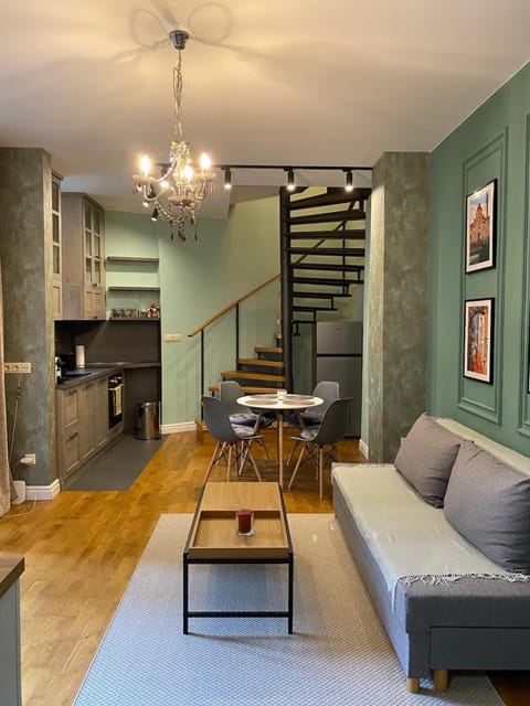 Kitchen or kitchenette, Living room, Dining area