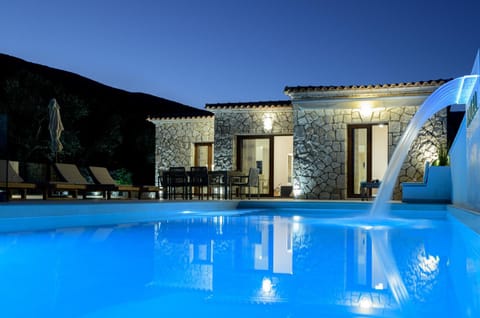 Night, Pool view, Swimming pool