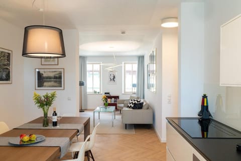 Kitchen or kitchenette, Living room, Dining area