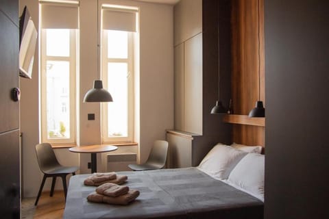 Bed, Living room, Seating area