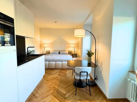 Bed, Kitchen or kitchenette, Living room, Photo of the whole room, Seating area, Dining area, Bedroom, internet