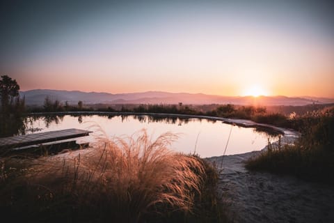 Natural landscape, Lake view, Sunset