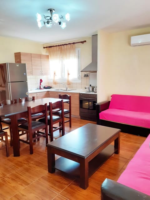 Living room, kitchen