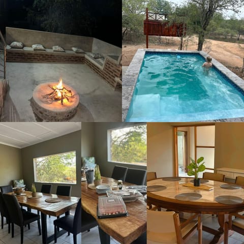 Patio, Dining area, Swimming pool