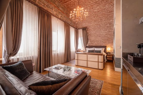 Bed, Living room, Photo of the whole room, Seating area, Bedroom