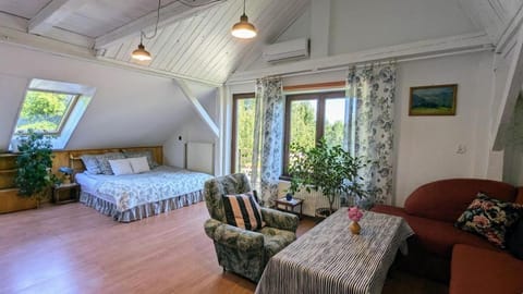 Bed, Living room, Photo of the whole room, Seating area