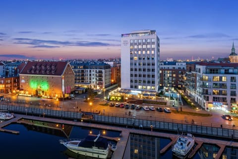 Night, City view, River view