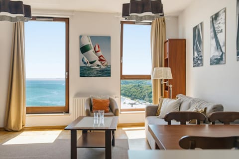 Living room, Seating area, Sea view