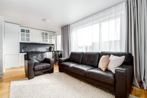 Kitchen or kitchenette, Living room, Seating area