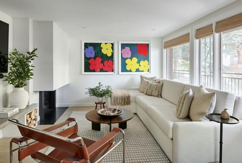 Living room, fireplace