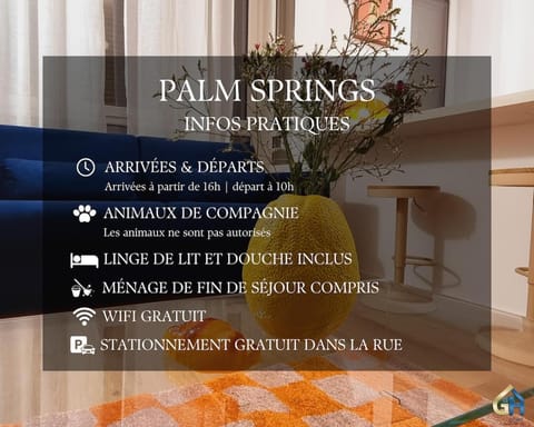 PALM SPRINGS - Art Deco au cœur de Malo-les-Bains Apartment in Dunkirk