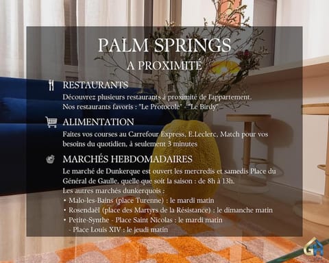 PALM SPRINGS - Art Deco au cœur de Malo-les-Bains Apartment in Dunkirk