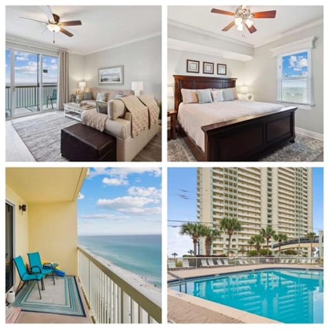 Bed, Photo of the whole room, Bedroom, Pool view, Sea view, Swimming pool, sunbed