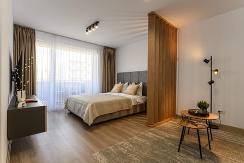 Bed, Living room, Photo of the whole room, Seating area, Bedroom