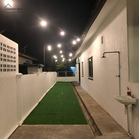 Property building, Night, Garden