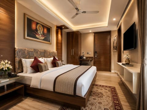 Bed, Photo of the whole room, Bedroom, air conditioner