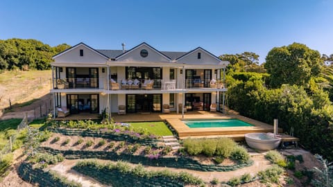 Property building, Patio, Bird's eye view, Garden view, Pool view, Swimming pool
