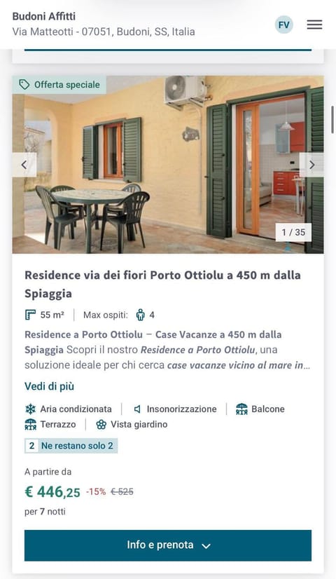 Residence fiorito spiaggia 300m by PortoOttioluAffitti House in Sardinia