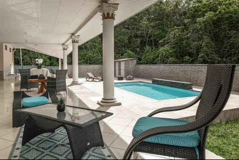 Patio, Day, Seating area, Dining area, Pool view, Swimming pool, sunbed