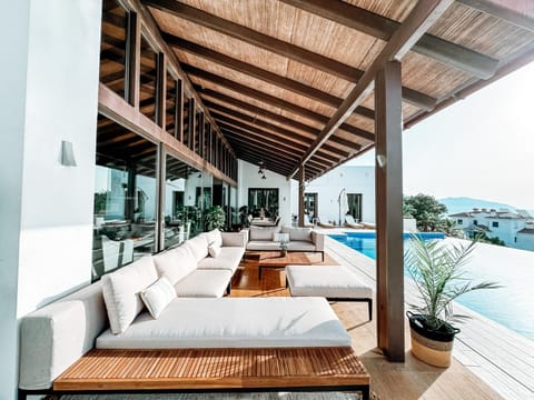 Patio, Seating area, Pool view, Swimming pool