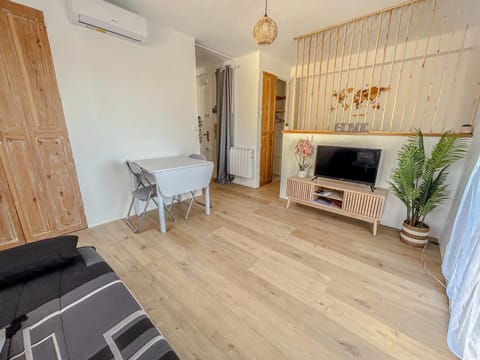 Communal lounge/ TV room, TV and multimedia, Living room, Seating area, air conditioner