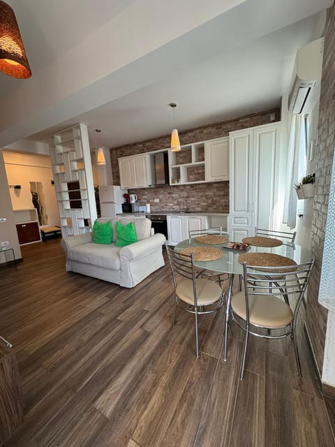 Living room, kitchen