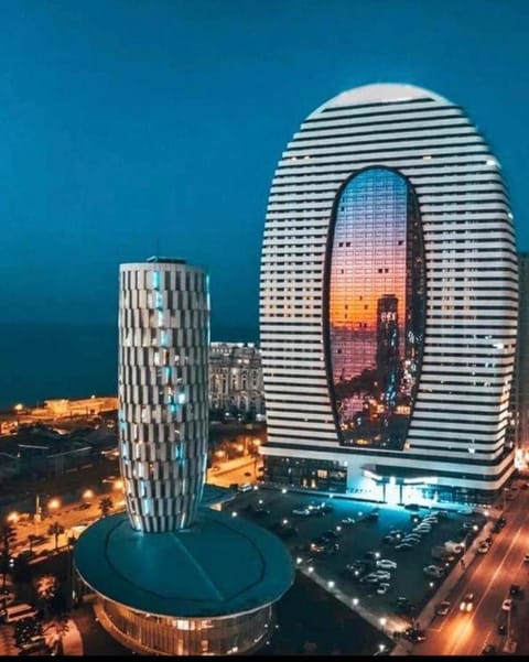 Property building, Night, Bird's eye view, City view