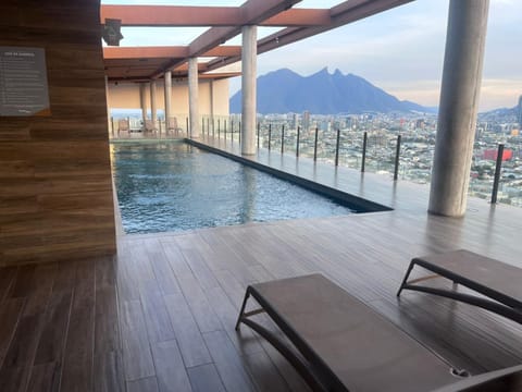 Nearby landmark, Mountain view, Pool view, Swimming pool, sunbed