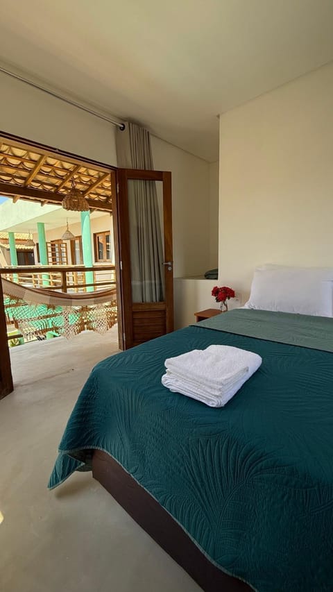 Bed, View (from property/room), Balcony/Terrace, Photo of the whole room, Bedroom, Garden view, towels