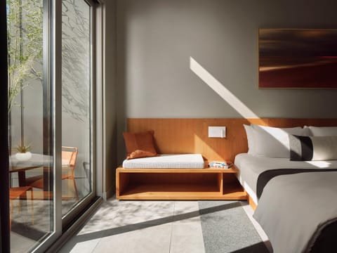 Bed, Seating area, Bedroom, Time of day