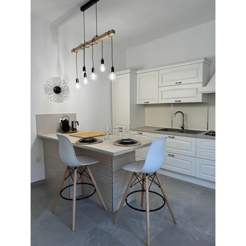 Kitchen or kitchenette, Dining area, stove