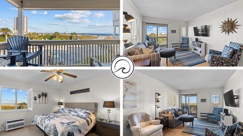 Patio, Bed, View (from property/room), Balcony/Terrace, Living room, Seating area, Bedroom