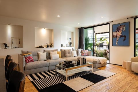 Living room, Seating area, City view