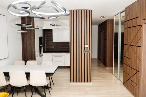 Kitchen or kitchenette, Living room, Seating area
